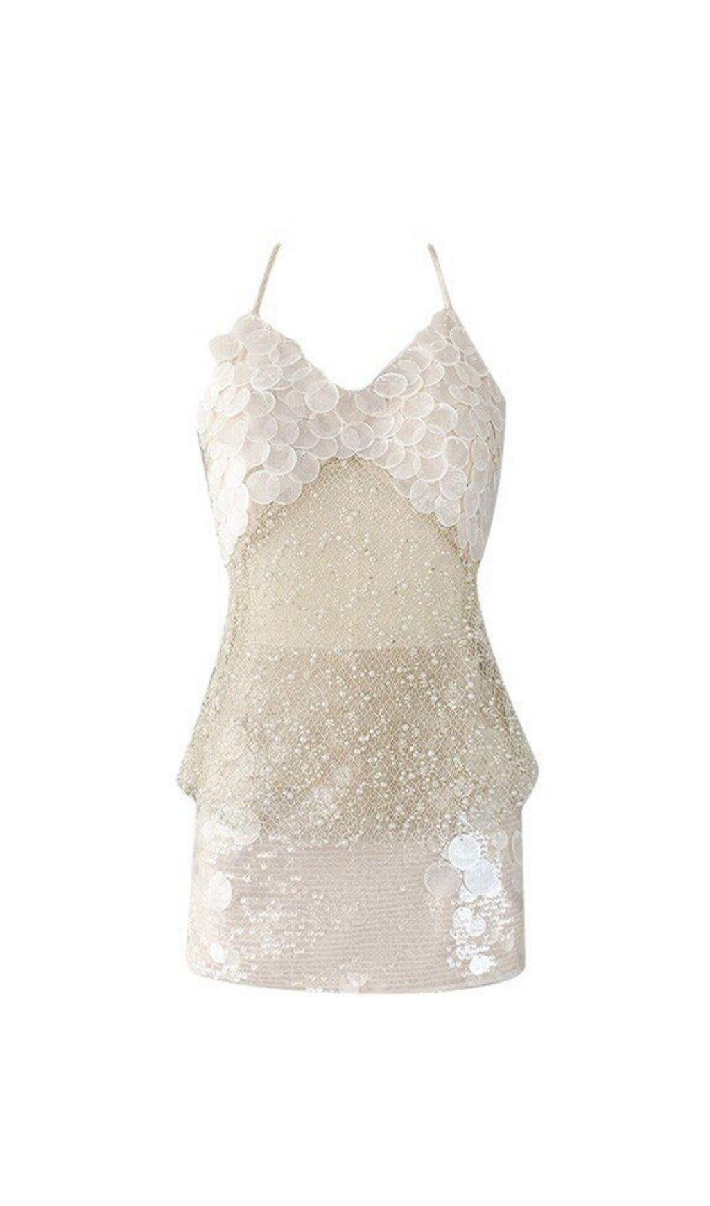 SEQUIN HALTER MINI DRESS | VIRAL AESTHETIC - OWNCI