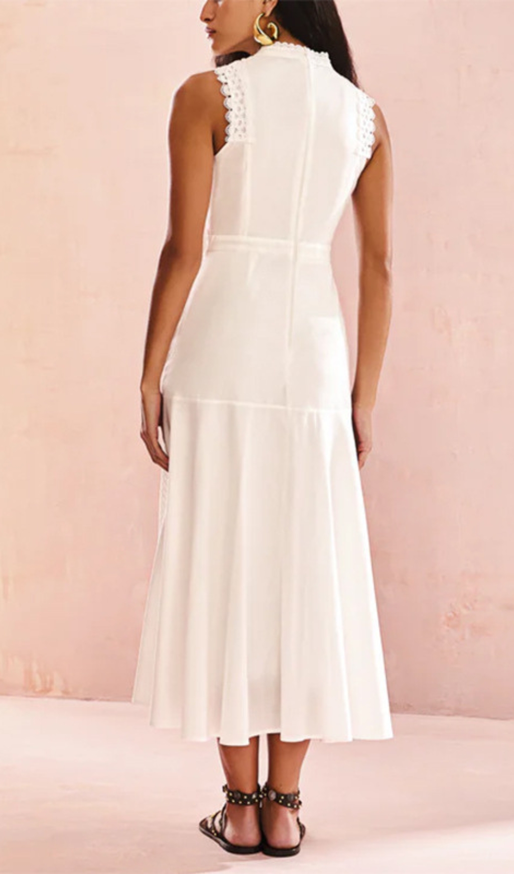 Fashionslee Women Darlene Sleeveless Hollow Midi Dress