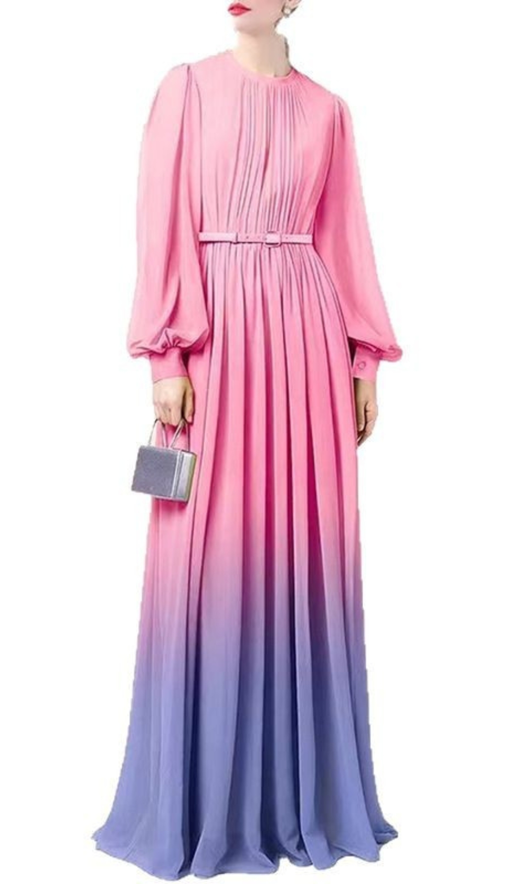 Fashionslee Women Ebba Lantern Long Sleeves Maxi Dress