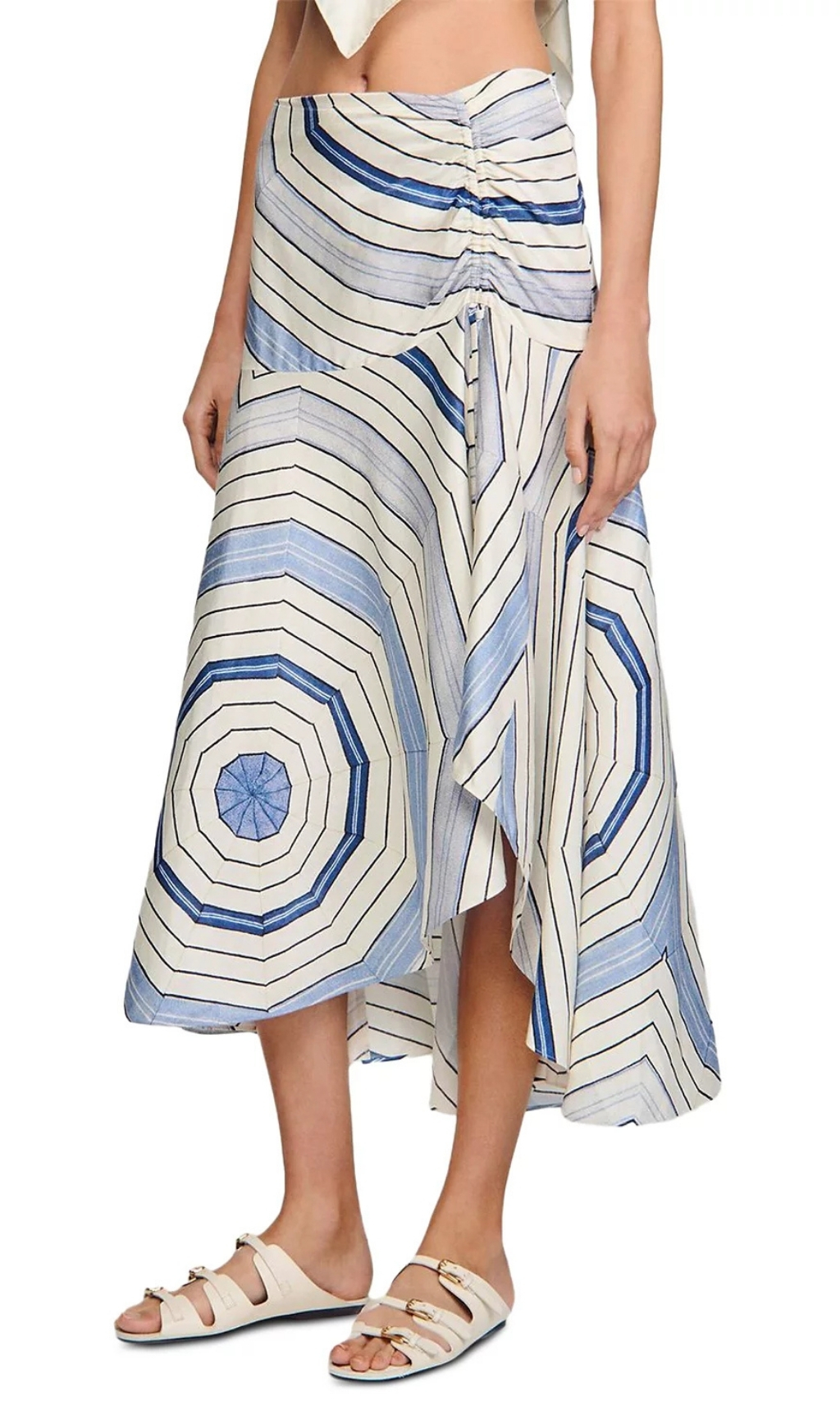 Fashionslee Women Spiral Motif Maxi Skirt