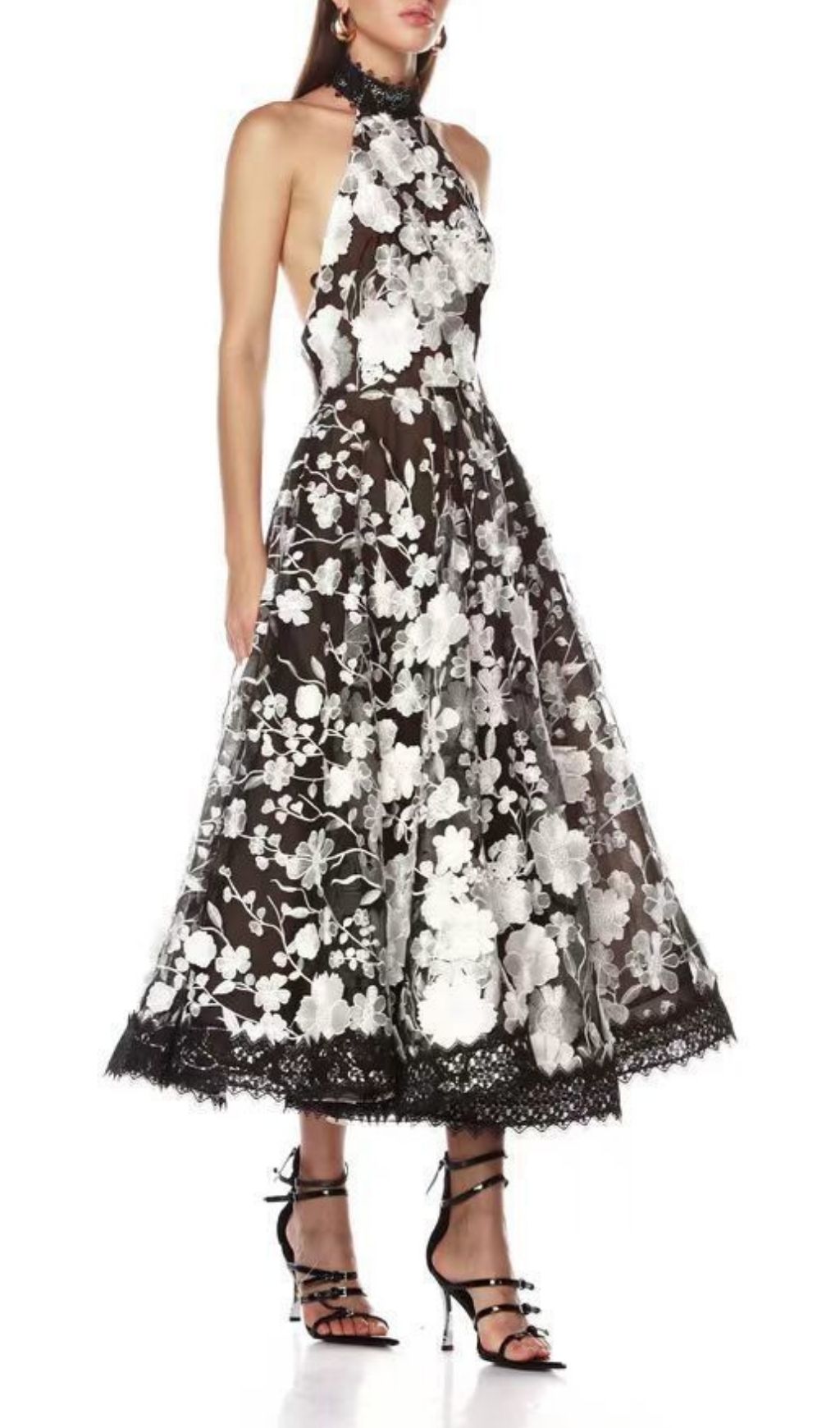 29685d7632f19fa730ba2f91f041307a.jpg Fashionslee Women Karisma Halter Flower Maxi Dress