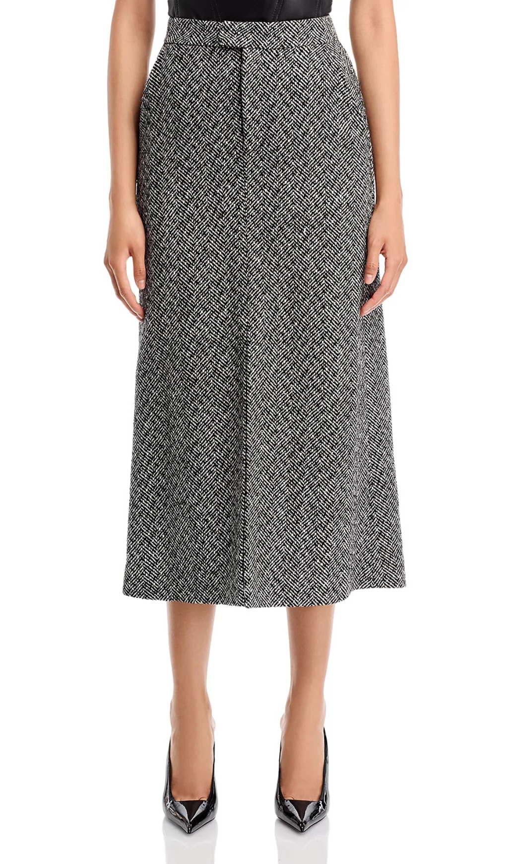 298f33ce5079bf05902b7af65c0b426a.jpg Fashionslee Women Herringbone Midi Skirt