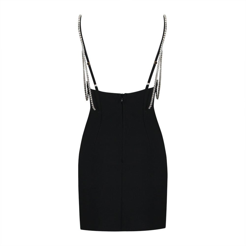 29bb9249285a1dfd910c5b294bc87b2f.jpeg Fashionslee Women V-Neck Strappy Mini Dress In Black