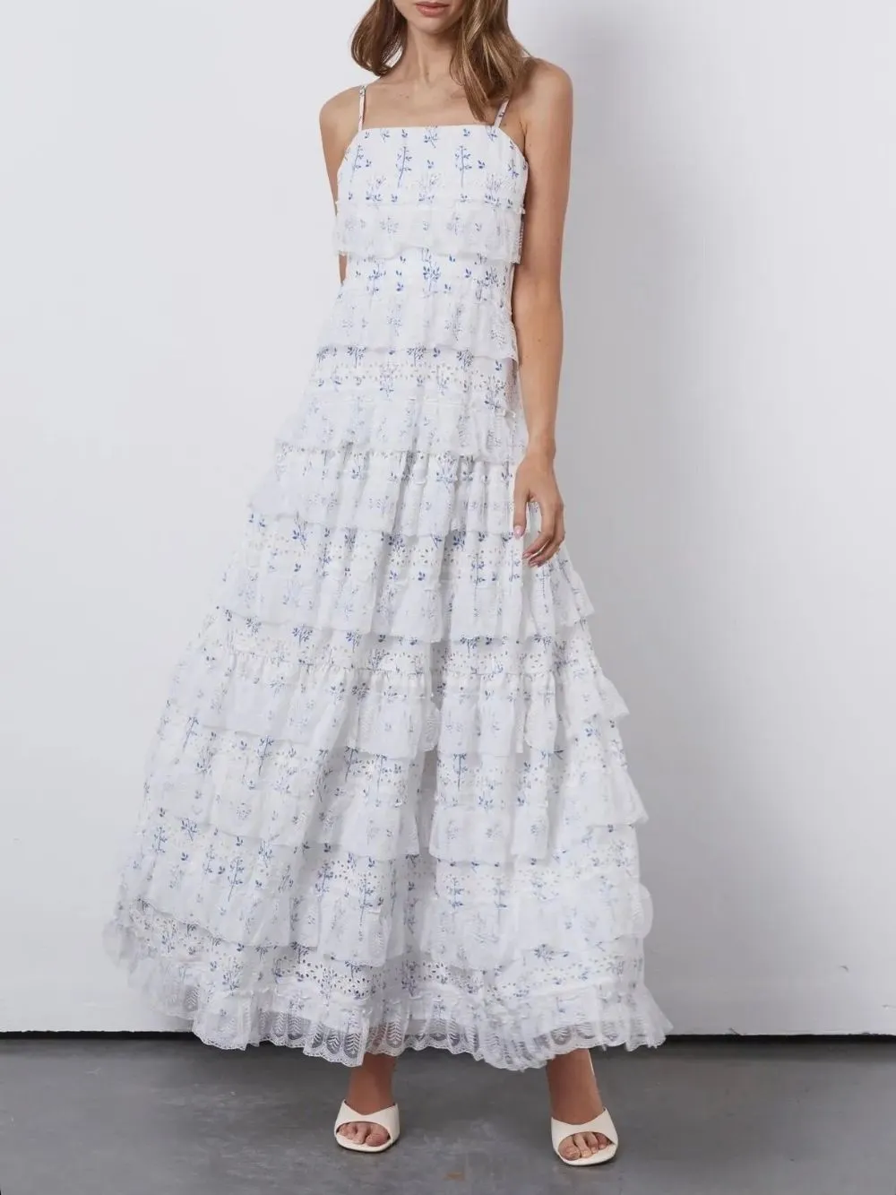 TRENDING FLORAL LAYERED MAXI DRESS - OWNCI