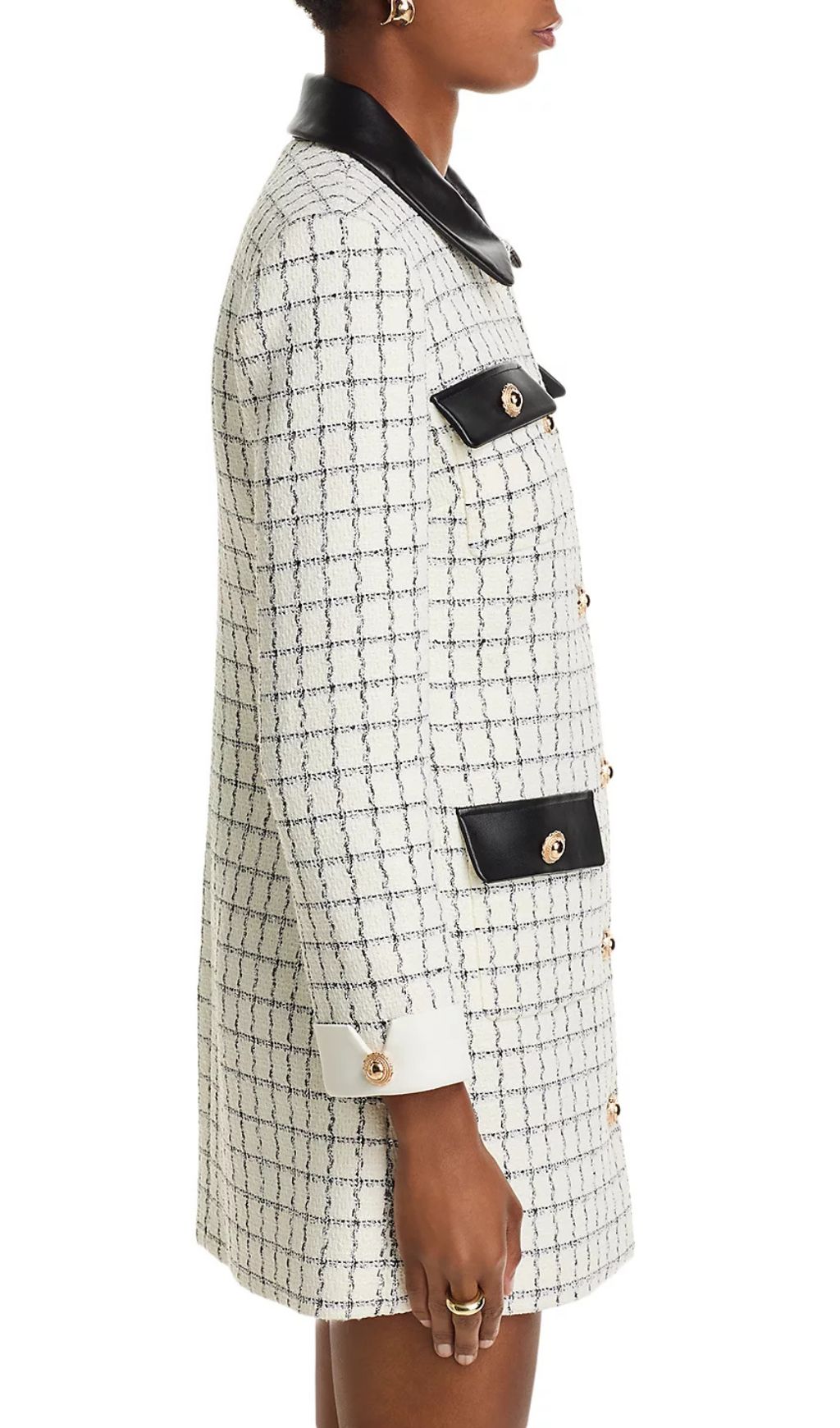 29da27e813bc7a07fae4bc1323a61dce.jpg Fashionslee Women Windowpane Check Bouclé Mini Dress