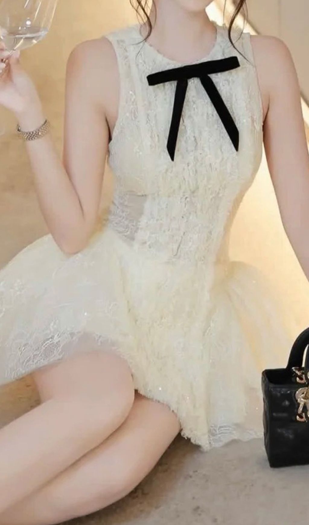 29eadee11f7c34fa7e3082de46749f9d.jpg Fashionslee Women Isoko Sleeveless Lace Mini Dress