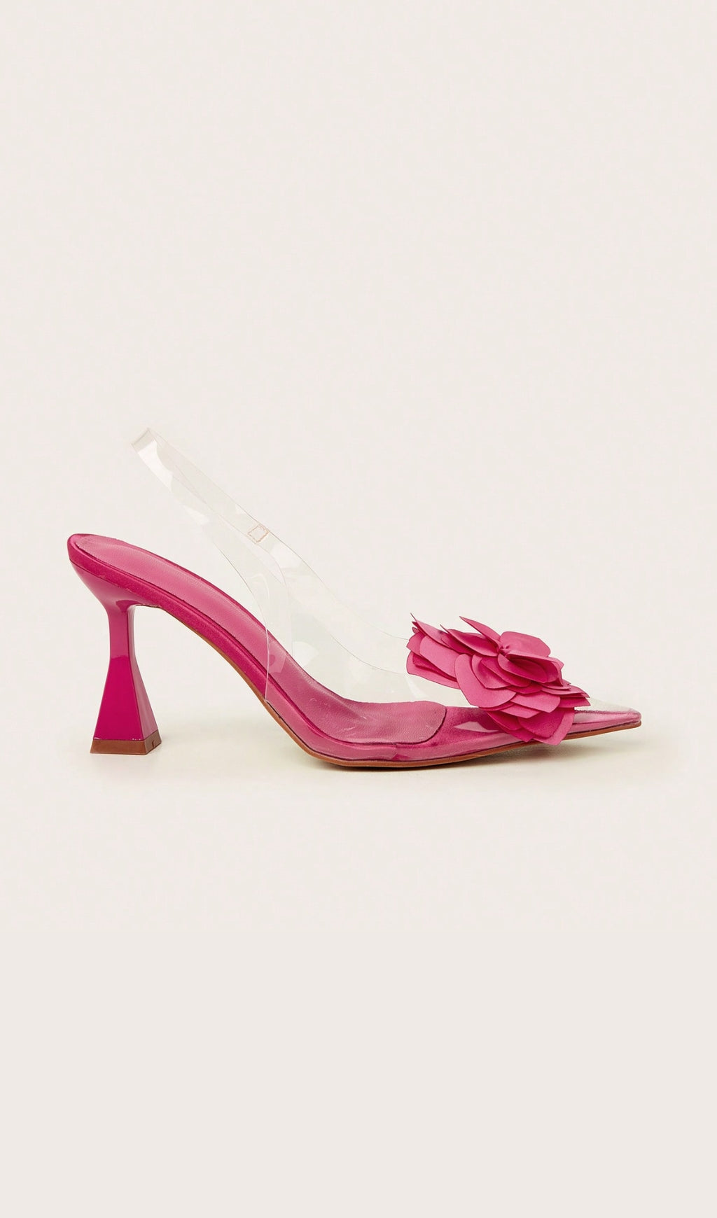 Fashionslee Women Anja Pink Flower Decor Heels