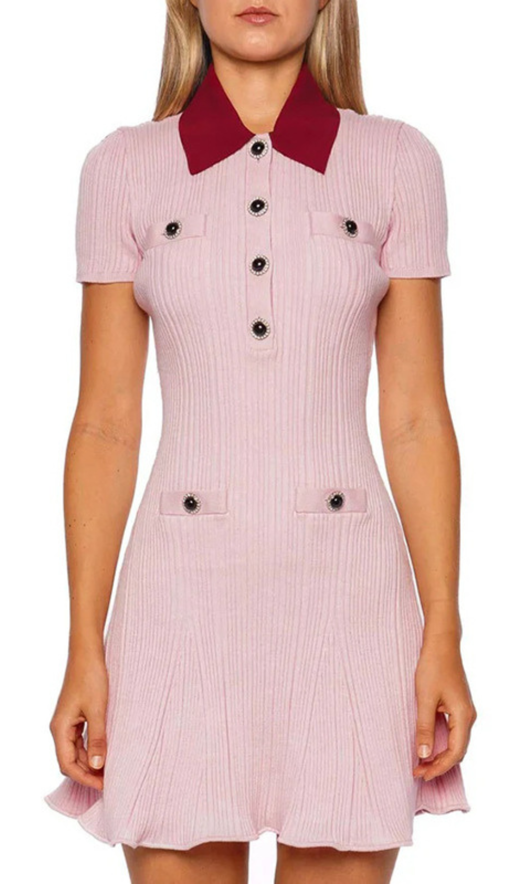 2a2f748de529dd501e18ec55d8e64815.png Fashionslee Women Gracjan Pink Knit Mini Dress