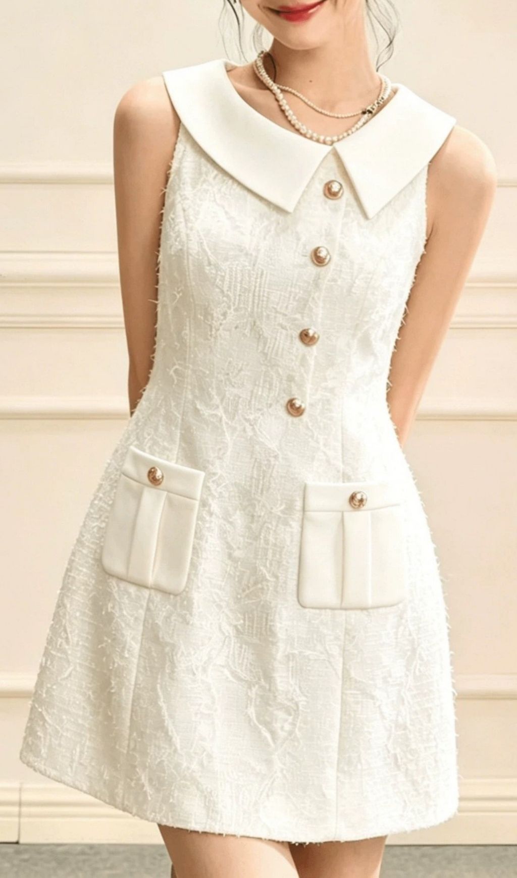 Fashionslee Women Kikuye Strapless Asymmetric Collar Mini Dress