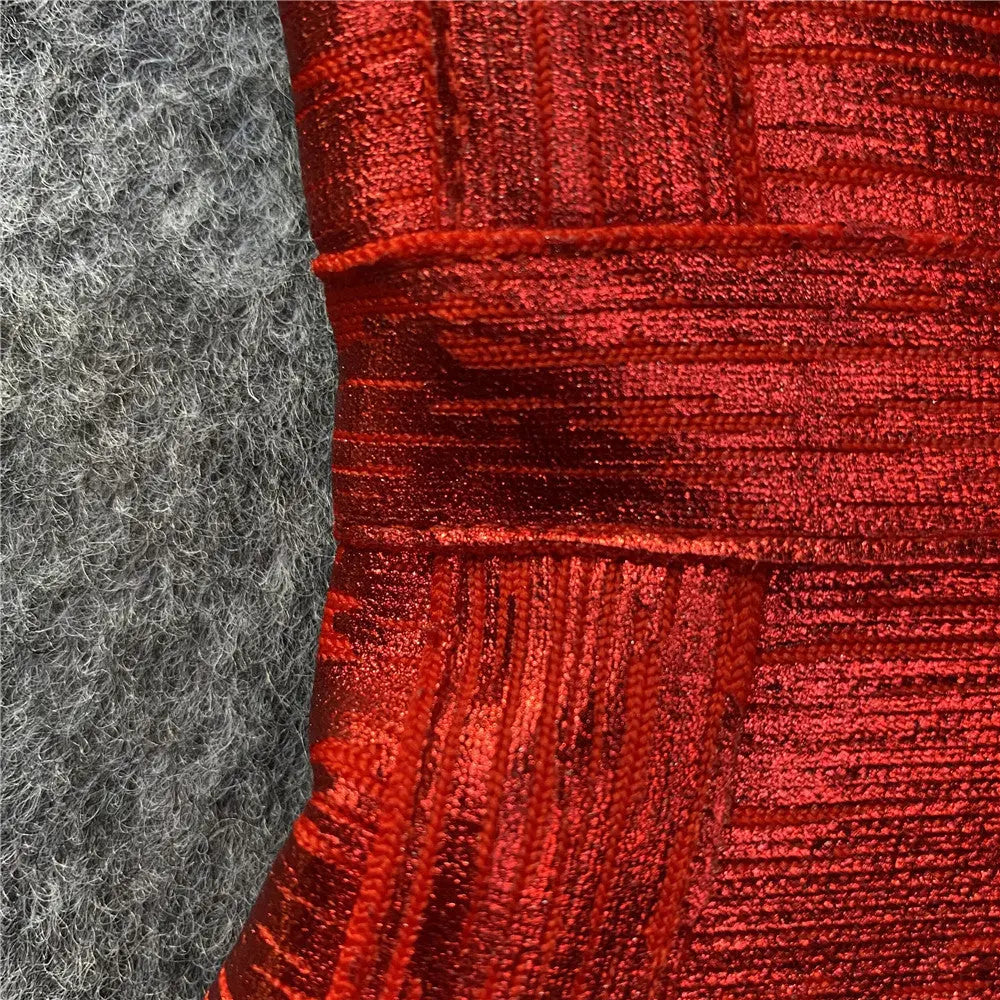 2a83d9e6fbbcd8f0f518fe4b77cae76d.jpeg Fashionslee Women Red Halter Metallic Bandage Mini Dress