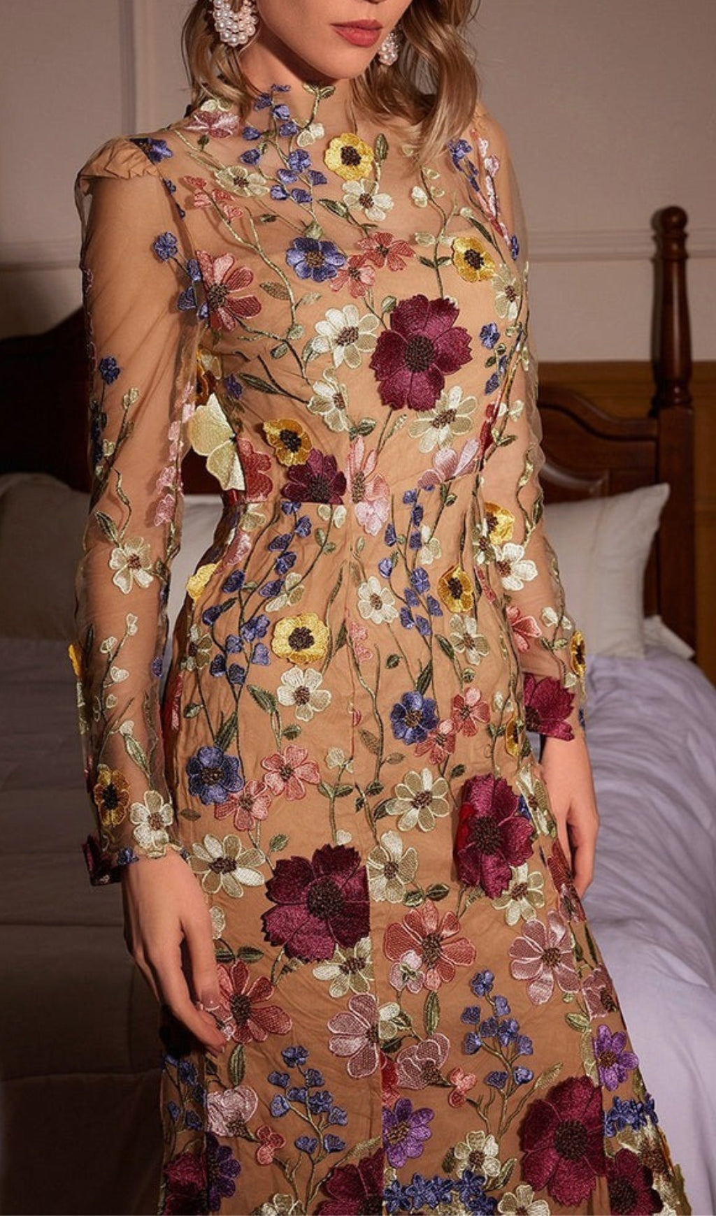 2ace9c391f8abb383e180eefa7c4705d.jpeg Fashionslee Women Altair Flower Mermaid Midi Dress