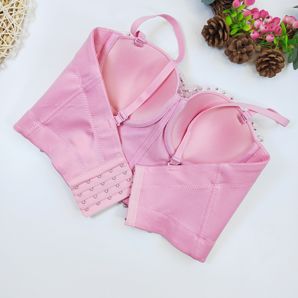 2ae2033b40182e6f04d3544b3d50d008.jpg Fashionslee Women Disney Pink Pearl Crop Top
