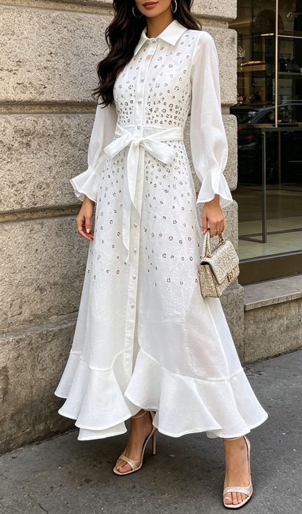 2ae5868cf2a5e3be4a791011a52756e2.jpg Fashionslee Women Komala Flared Long Sleeveless Maxi Dress