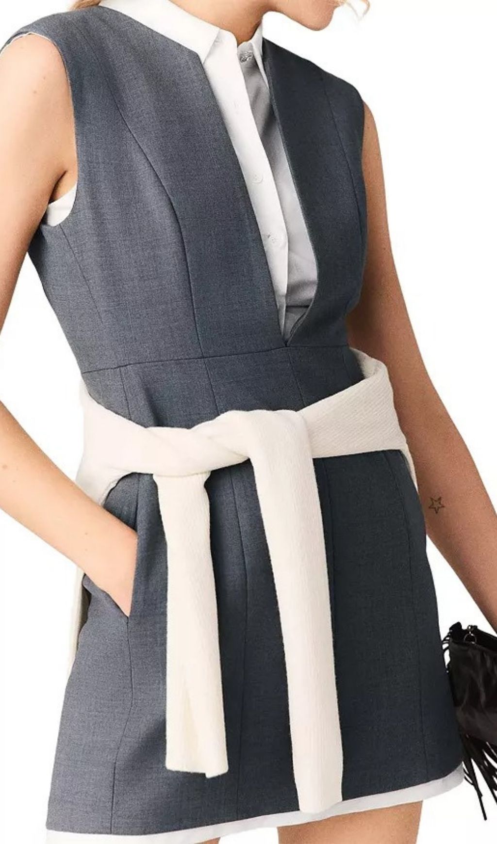 2b10f1e0842a3901c82384a2018ffd81.jpg Fashionslee Women Layered Effect Tailored Dress