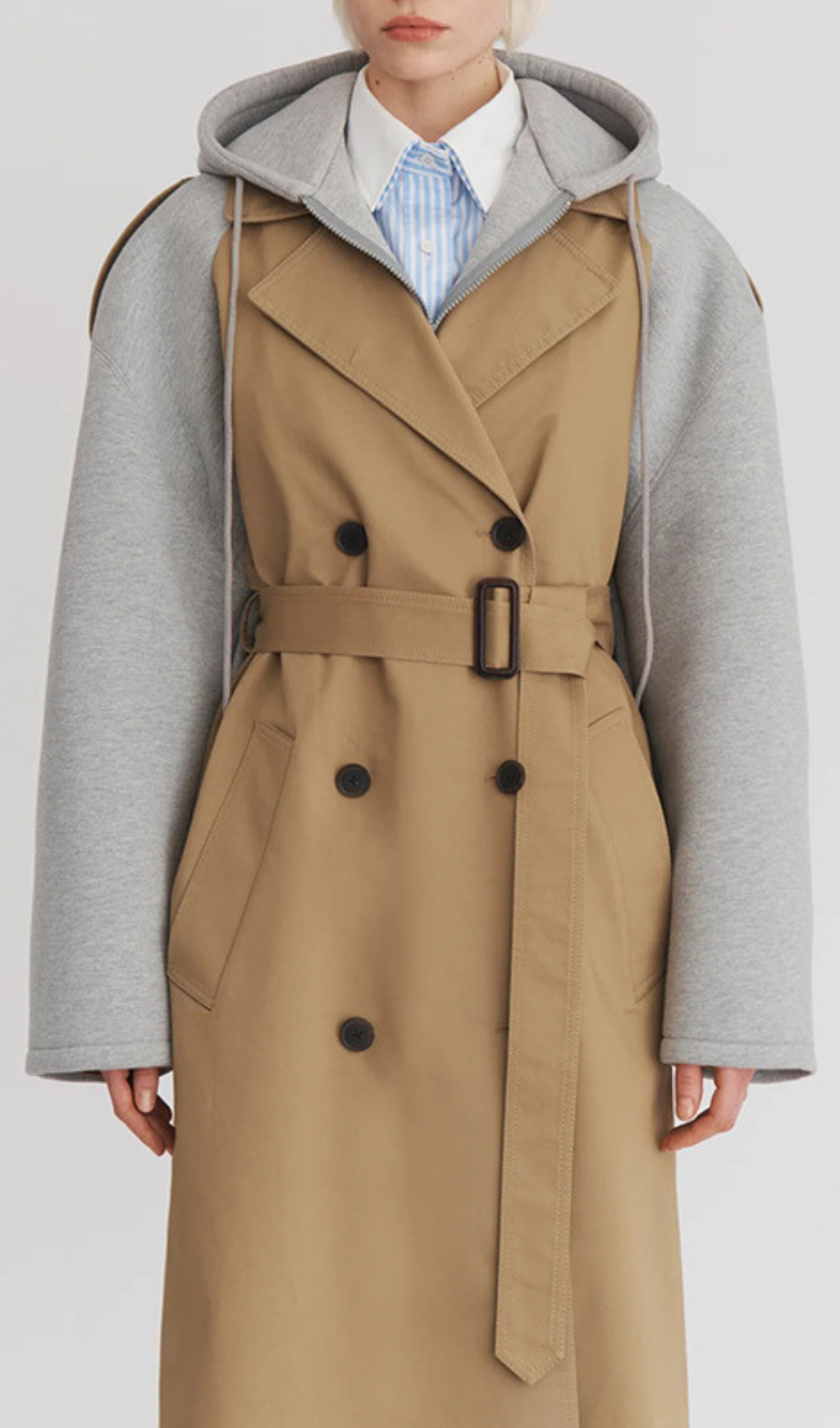 2b5df5e0c87735809781e44d4cc52e3a.png Fashionslee Women Gwidon Color-blocked Long Coat With A Hood