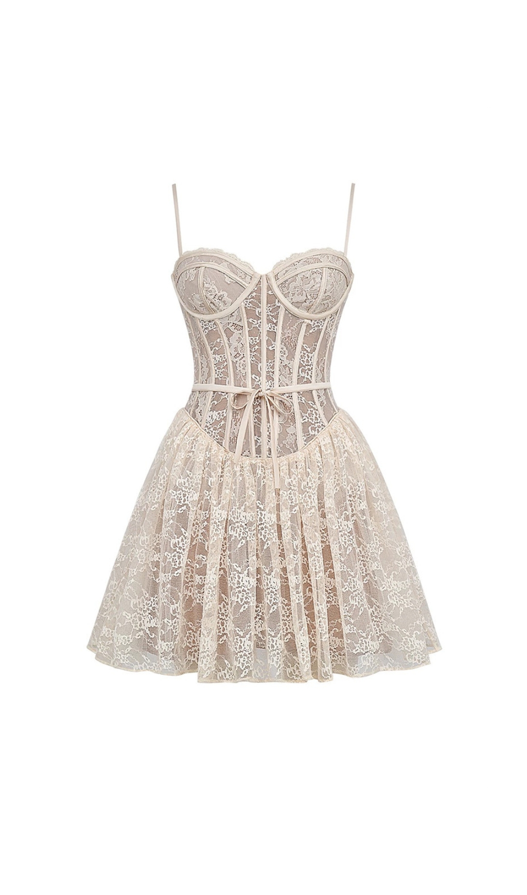 Fashionslee Women Chiho Corset Lace Mini Dress