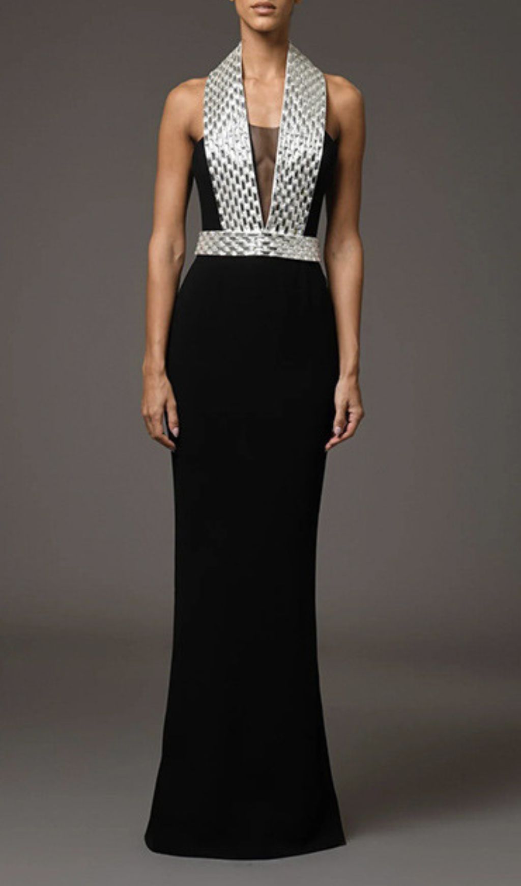 2b690937dc2466bc109c48542d9337c2.jpg Fashionslee Women Jaide Black Halter Crystal Slit Maxi Dress