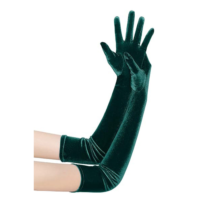 2b78e1ea2cc8af2e3ed5610965e36ce3-1.jpeg Fashionslee Women Green Velvet Gloves