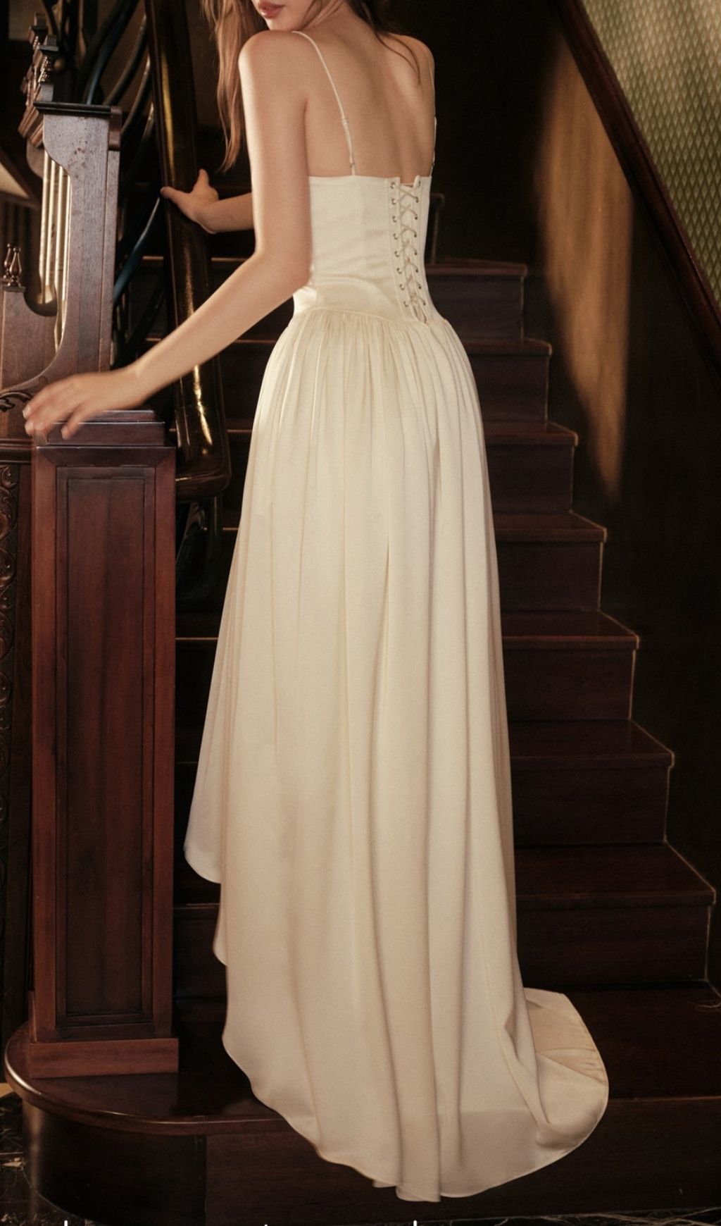 Fashionslee Women Korey Ivory Strappy Maxi Dress