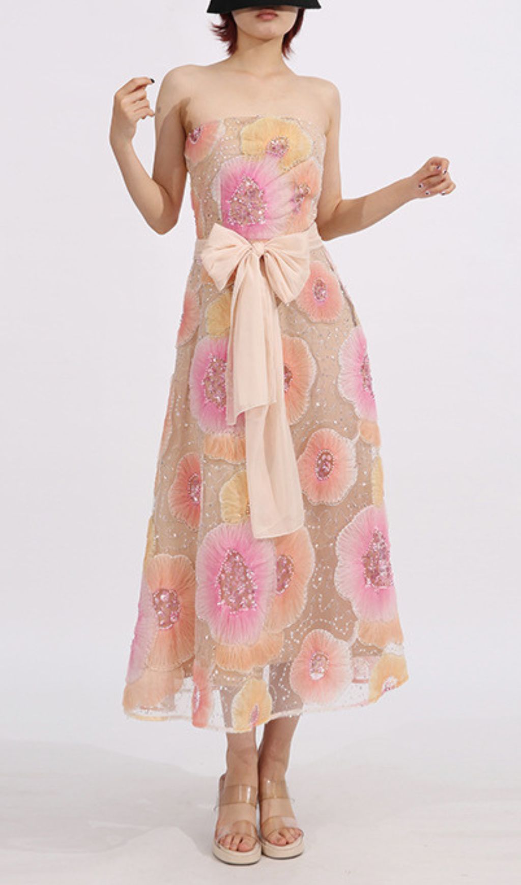 2ba53287c0246c2e83e75c12feecb0bc.jpg Fashionslee Women Elowyn Strapless Flower Sequin Embellished Midi Dress
