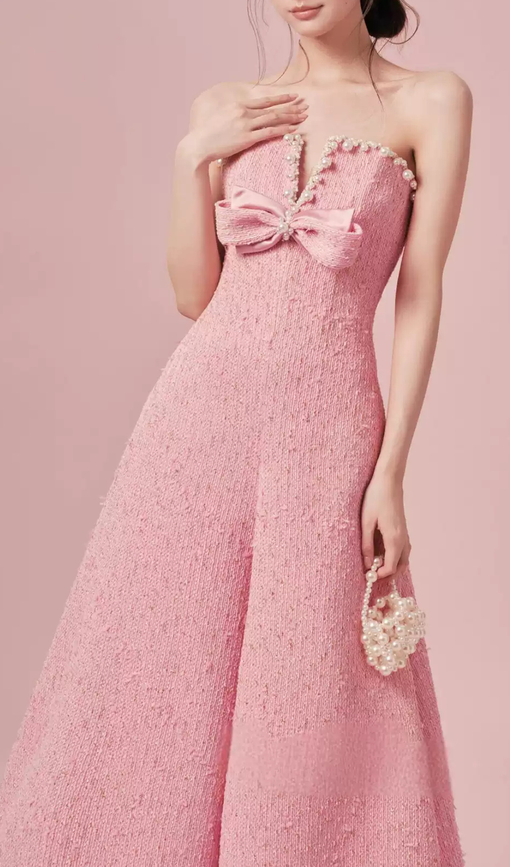 2bf43a58971d07bec1cafd2597c1b7c6.png Fashionslee Women Gaphna Pink Beaded Bow Maxi Dress