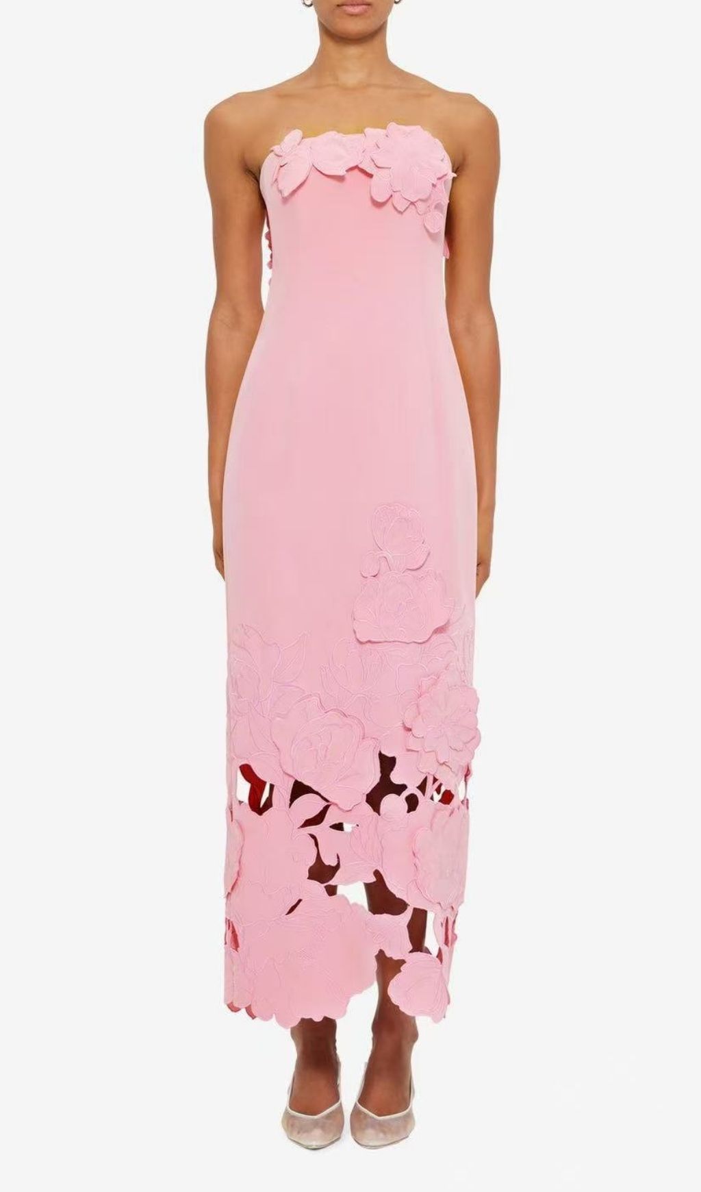 Fashionslee Women Rayna Appliqué Bustier Maxi Dress