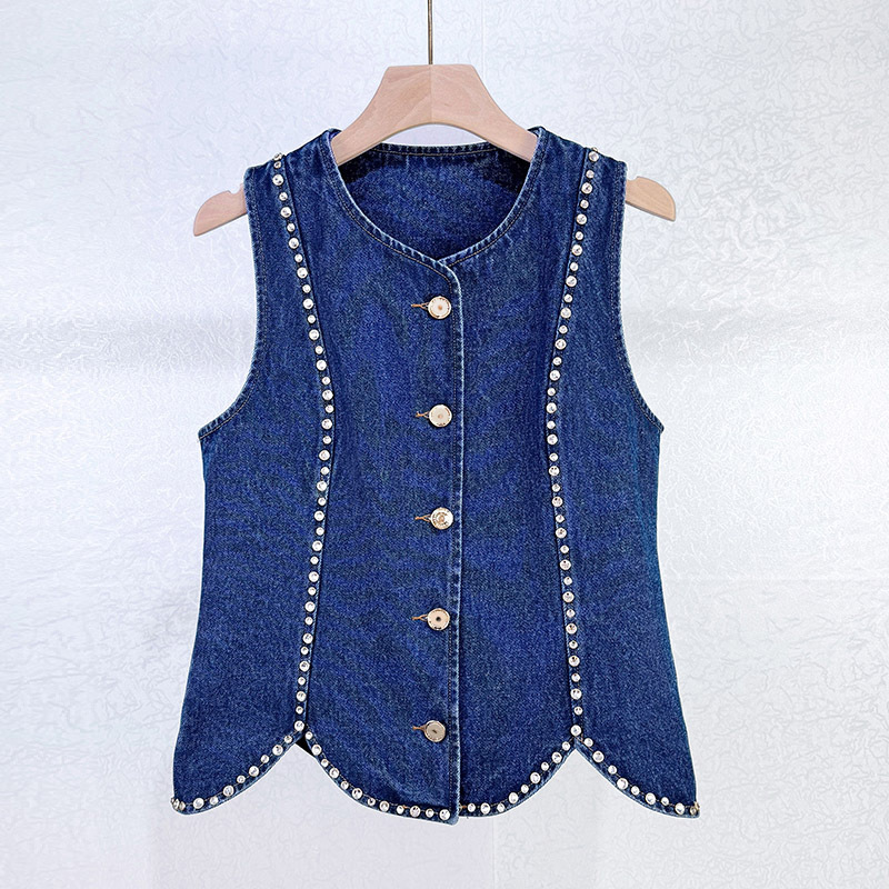2c7175201c5201f59b21e5db201c20dc.jpg Fashionslee Women Rhinestone Denim Top