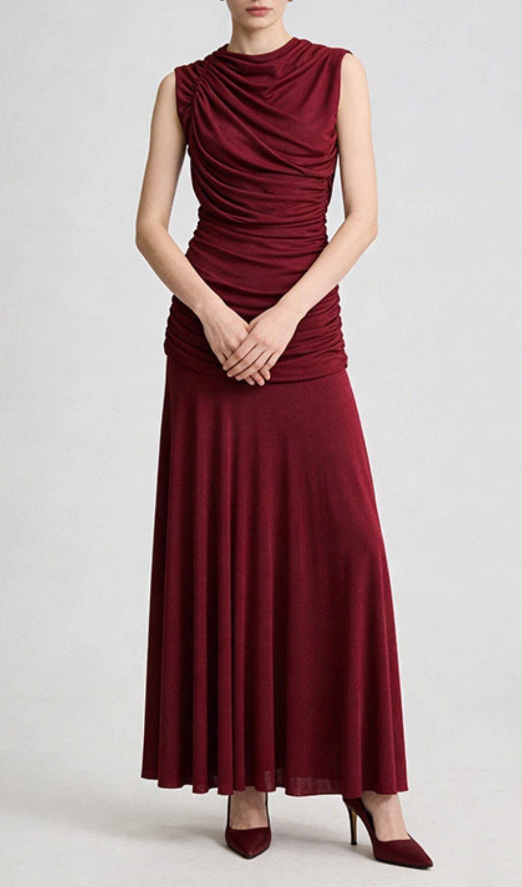 2c803ede04d2c5825495eff2a0532836.jpg Fashionslee Women Kanani Sleeveless Ruched Maxi Dress
