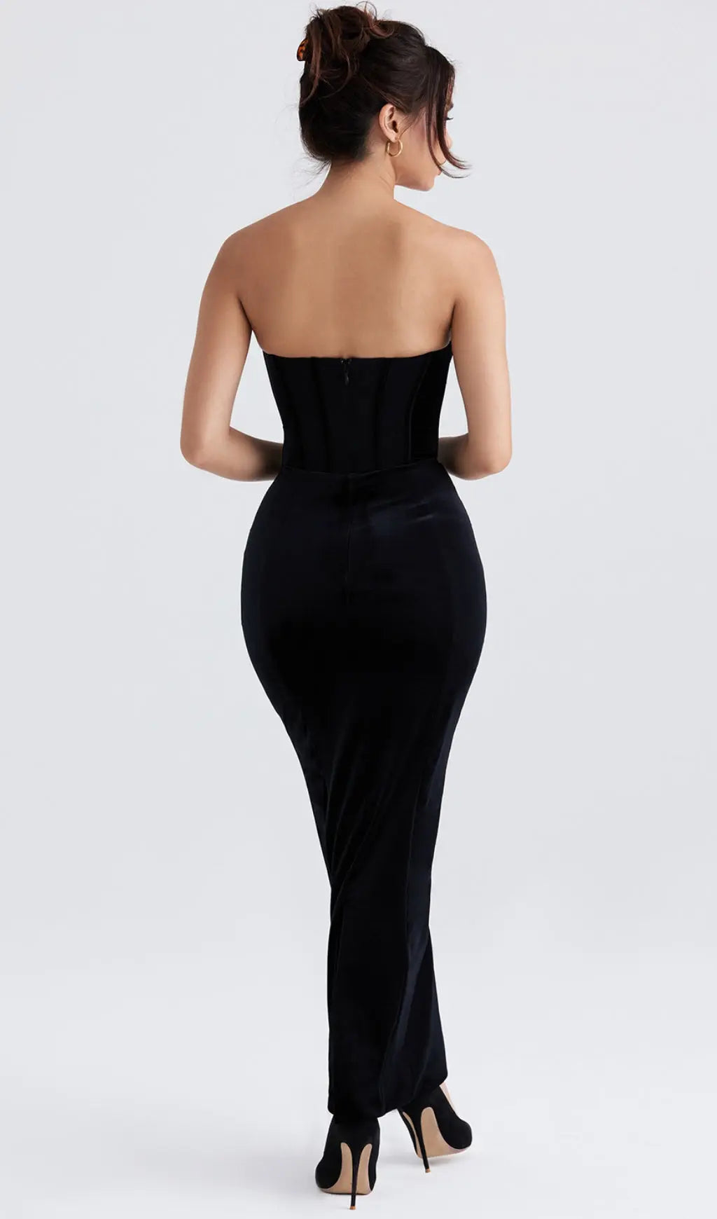 2c839dc9a0e9efdbc275fb978b547fbd.jpeg Fashionslee Women Adelaide Black Velvet Corset Maxi Dress