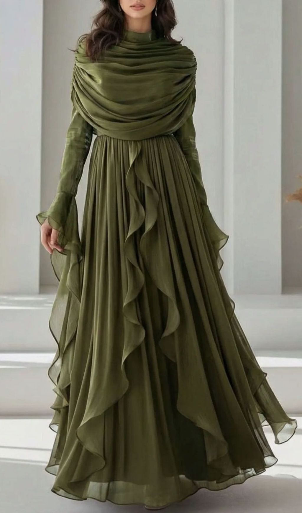 2c88bc8e6fb564a70769ab88fc350892.jpg Fashionslee Women Karinna Ruffle Long Sleeve Maxi Dress