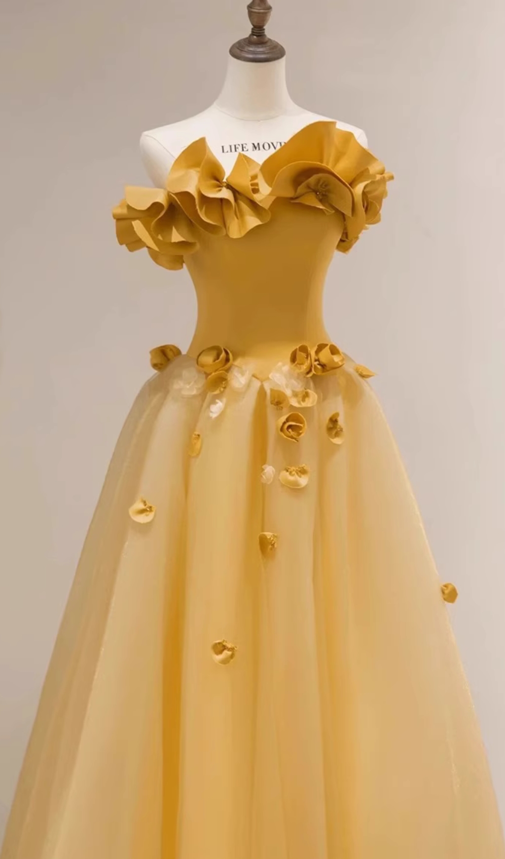 2cdf387c03678ae0a8c5207f66f6e6aa.jpg Fashionslee Women Dalia Yellow Flower Embellished Maxi Dress