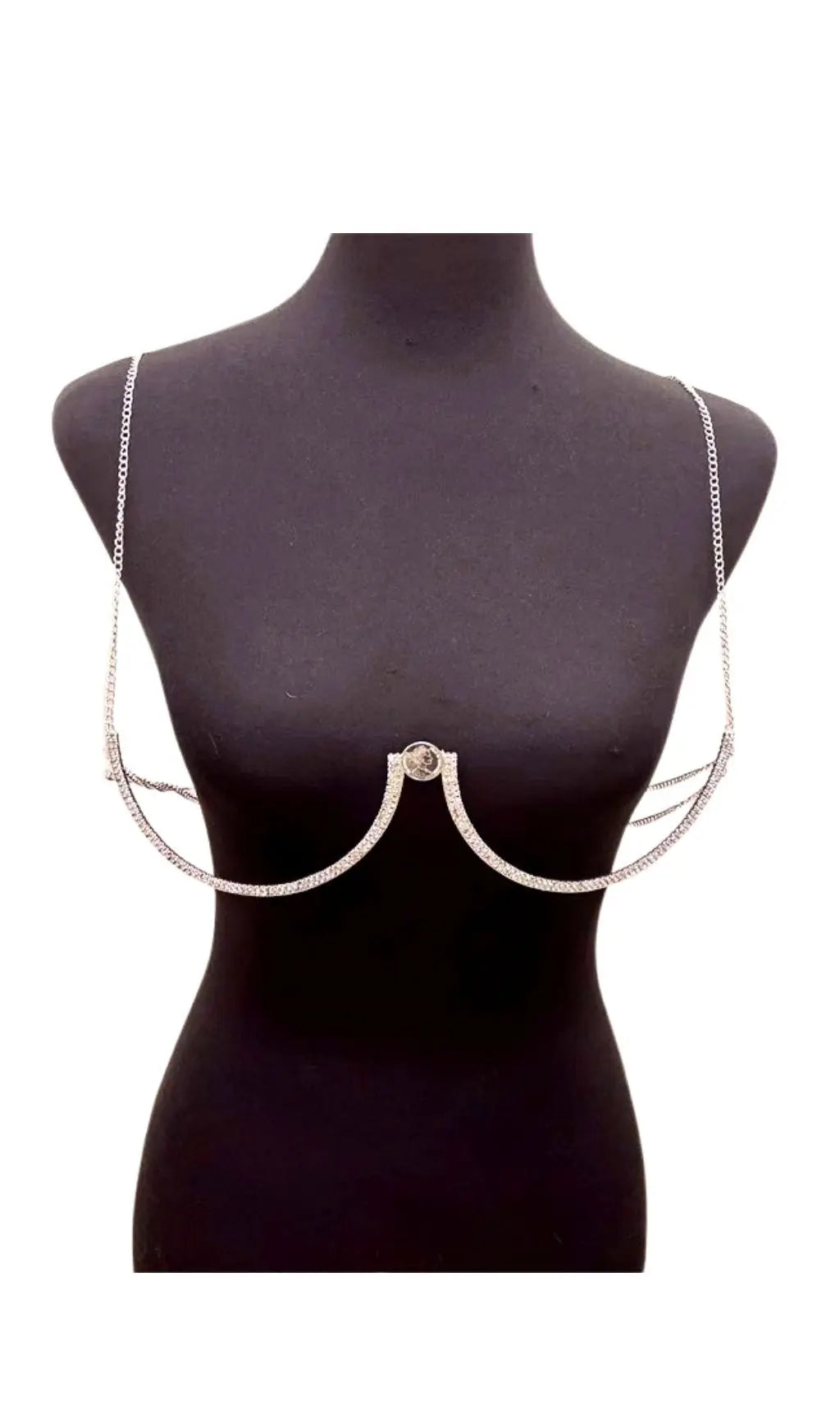 Fashionslee Women Crystal Coin Body Chain