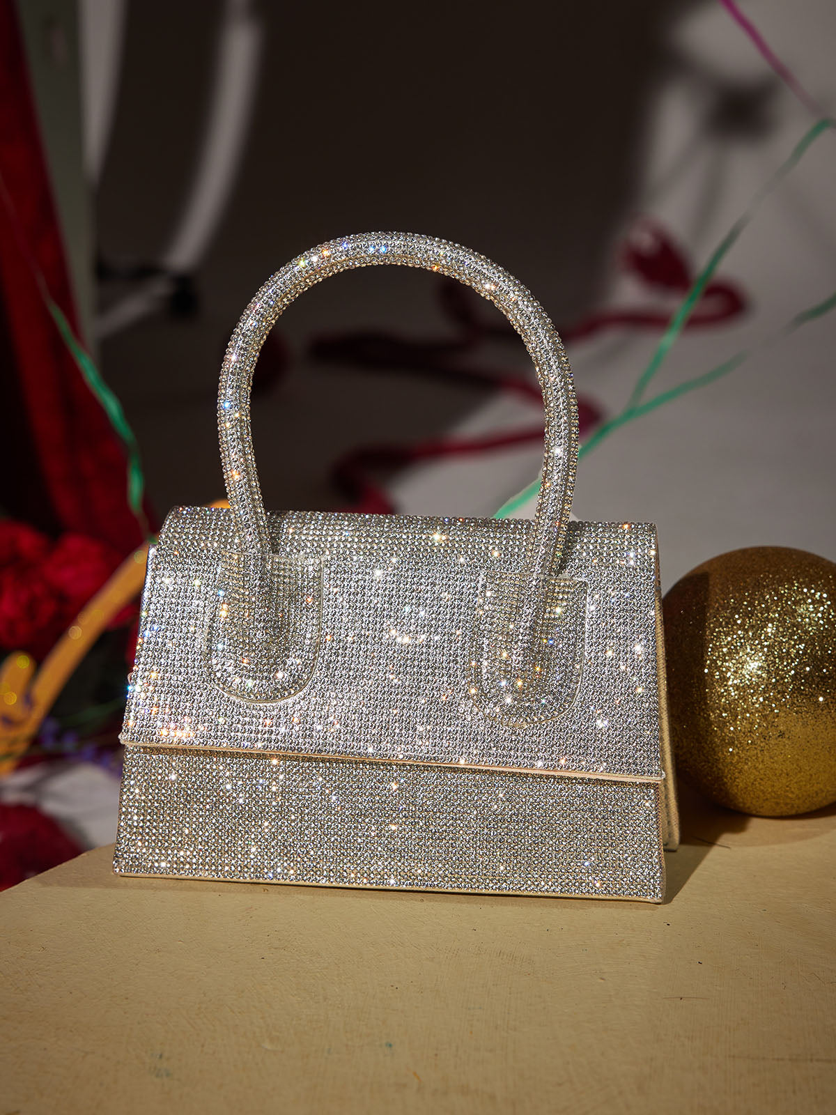 2d1726678feaf76b8691d6d1f5b0e69a.jpeg Fashionslee Women Adonia Crystal Clutch In Silver