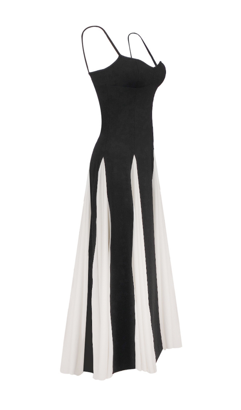 2d196505477d3facda22ddc2fac4454a.jpg Fashionslee Women Brynna Black White Patchwork Maxi Dress
