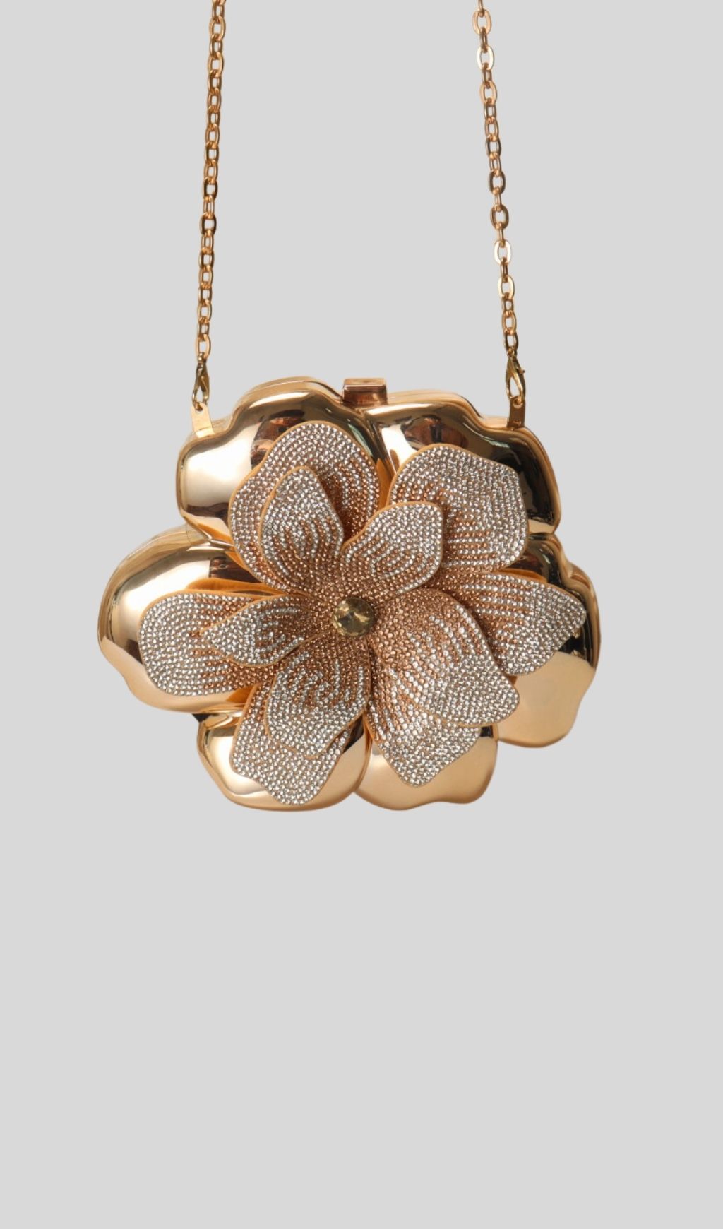 GOLD FLOWER DIAMANTE BAG – TRENDING CLUTCH - OWNCI GOLD FLOWER DIAMANTE BAG – TRENDING CLUTCH - OWNCI