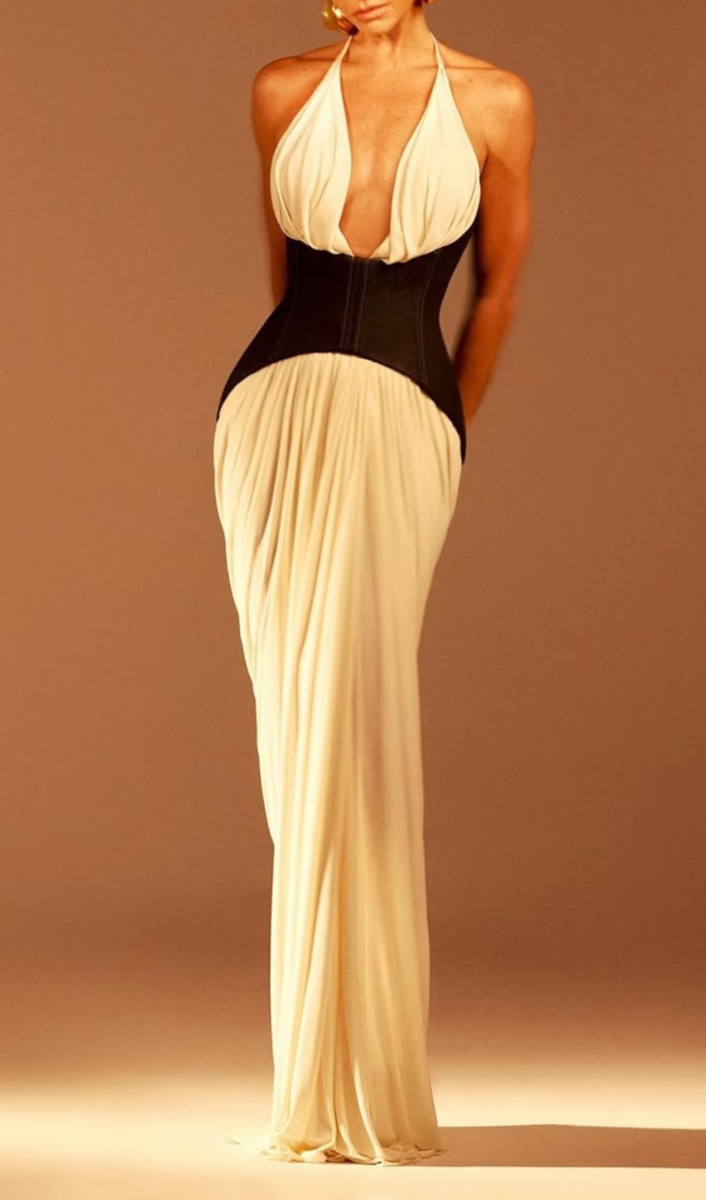 Fashionslee Women Emelda Halter Corset Maxi Dress