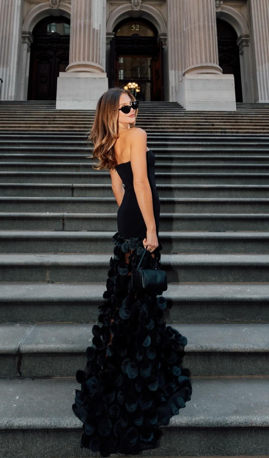 BLACK STRAPLESS MESH DOT VIRAL MAXI DRESS - OWNCI BLACK STRAPLESS MESH DOT VIRAL MAXI DRESS - OWNCI