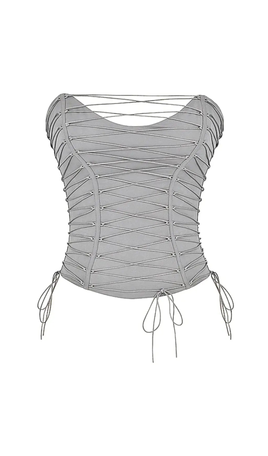 Fashionslee Women Smoke Lace Up Corset