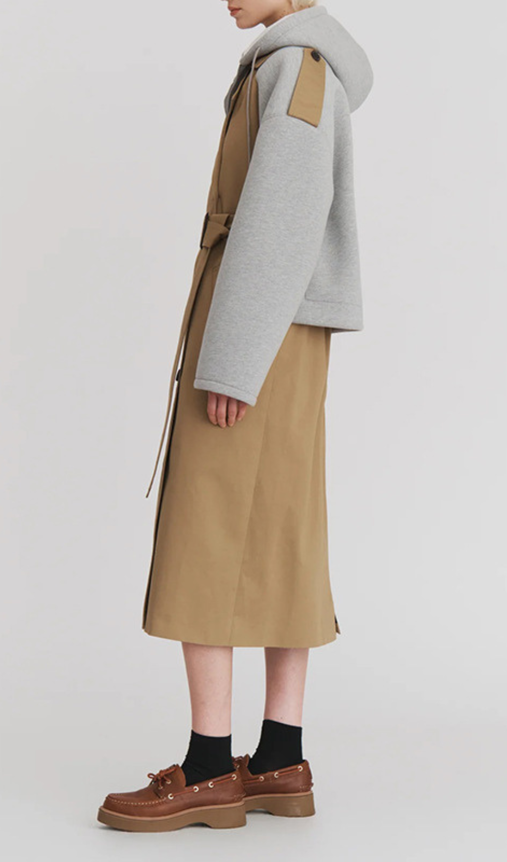 2e28a123233d93764a72277072c920d8.png Fashionslee Women Gwidon Color-blocked Long Coat With A Hood