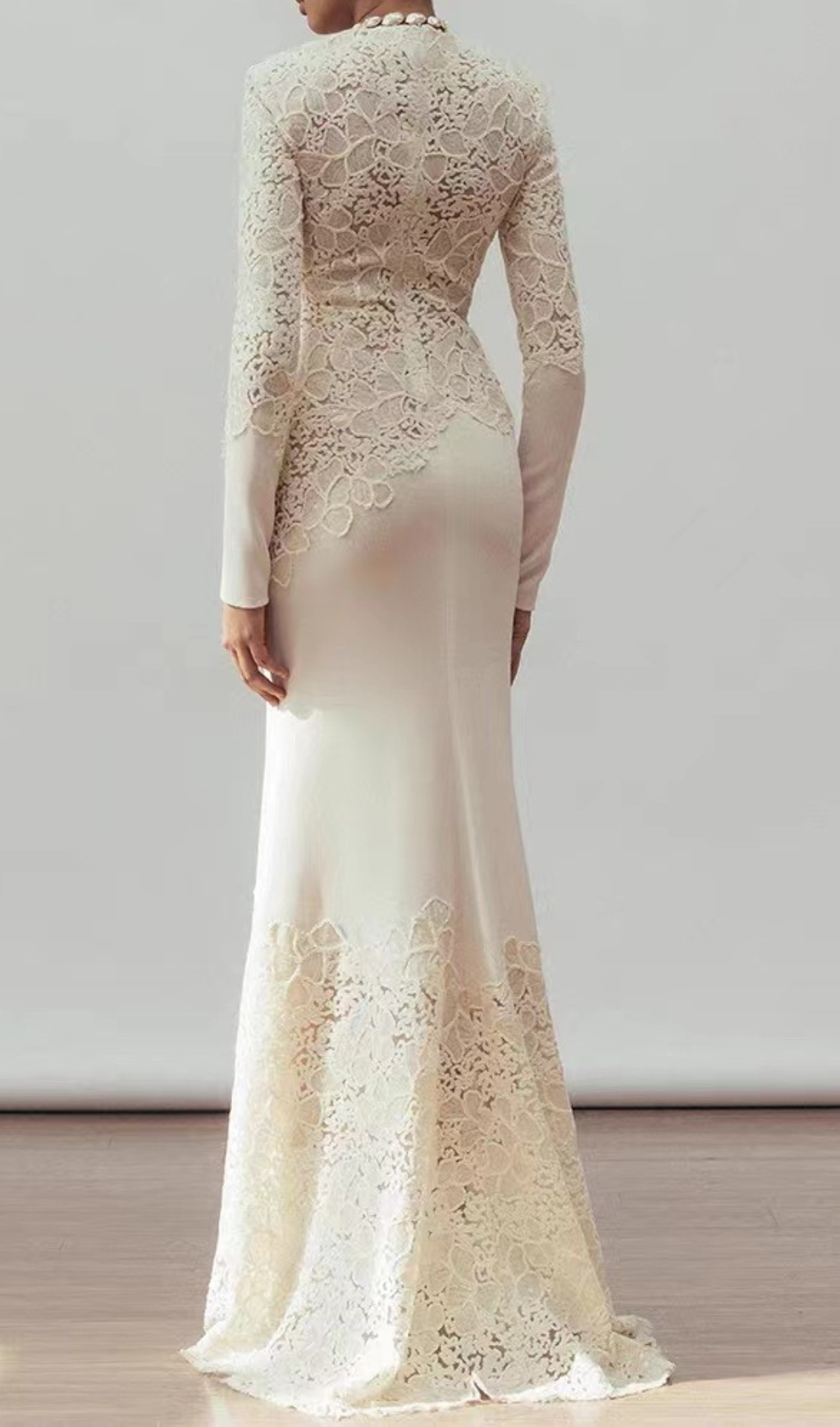 Fashionslee Women Elodie Lace Embroidery Long Sleeve Maxi Dress