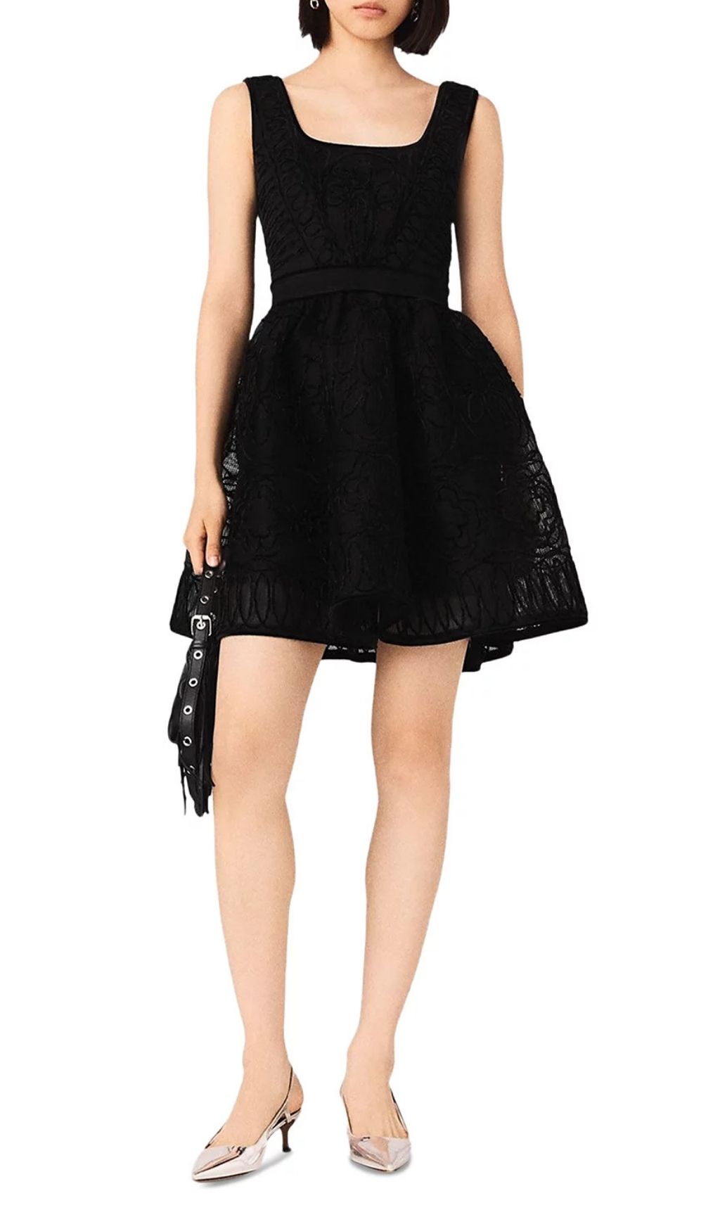 Fashionslee Women Embroidered Lace Skater Dress