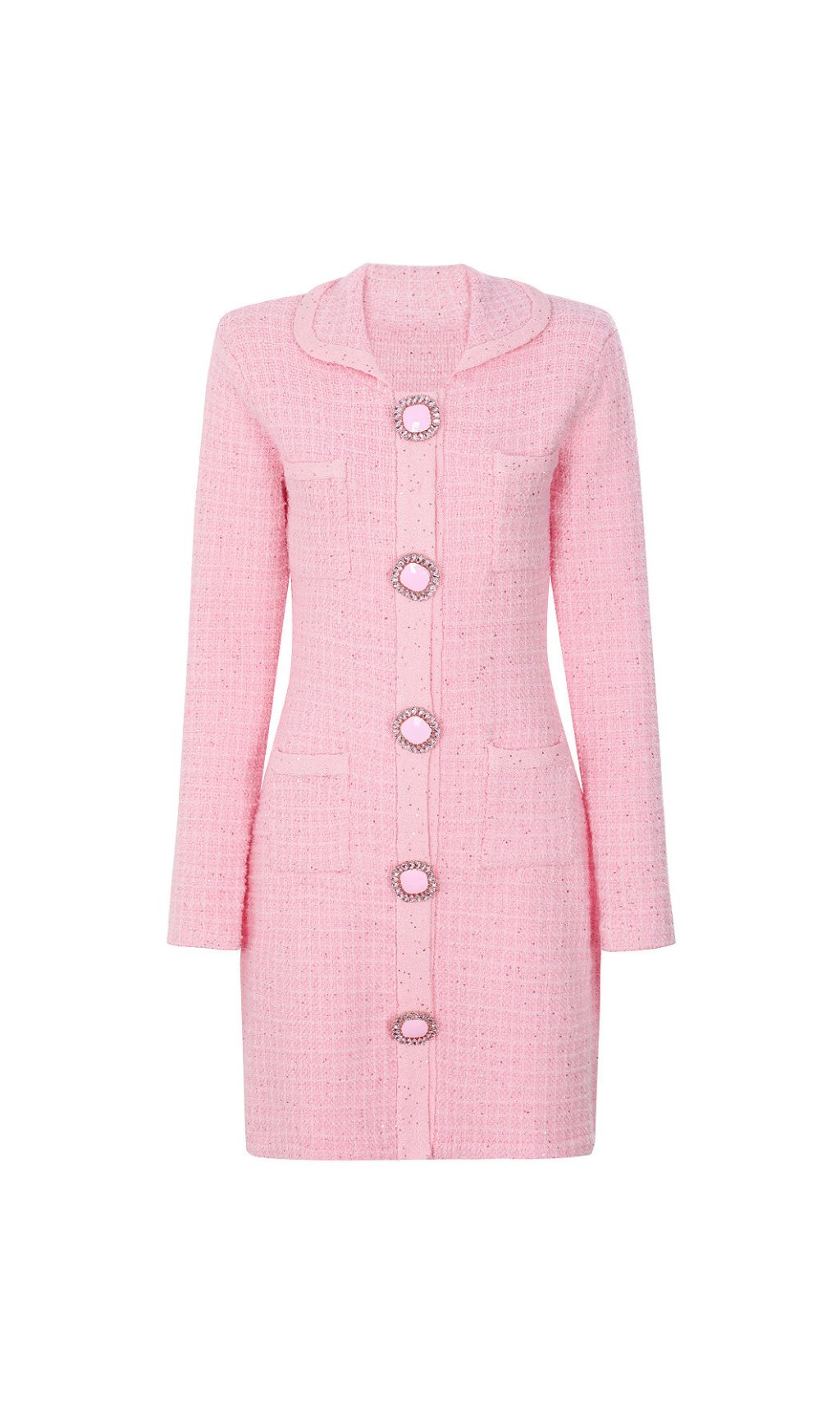 Fashionslee Women Joanna Knit Long Sleeve Mini Dress