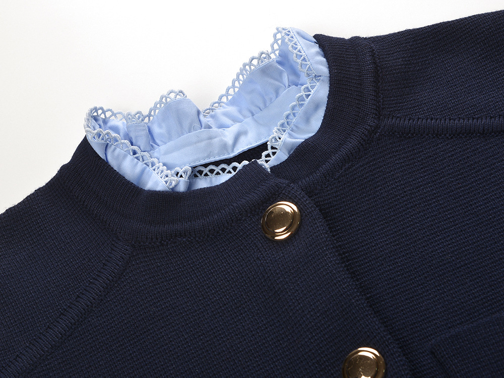 2e7f992fe5feee58fa27eefae45644c0.jpg Fashionslee Women Ruffled Collar Cardigan