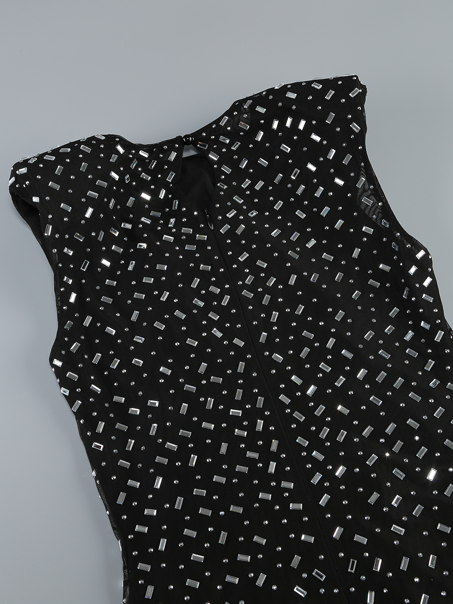 VIRAL BLACK CRYSTAL MAXI DRESS - OWNCI VIRAL BLACK CRYSTAL MAXI DRESS - OWNCI