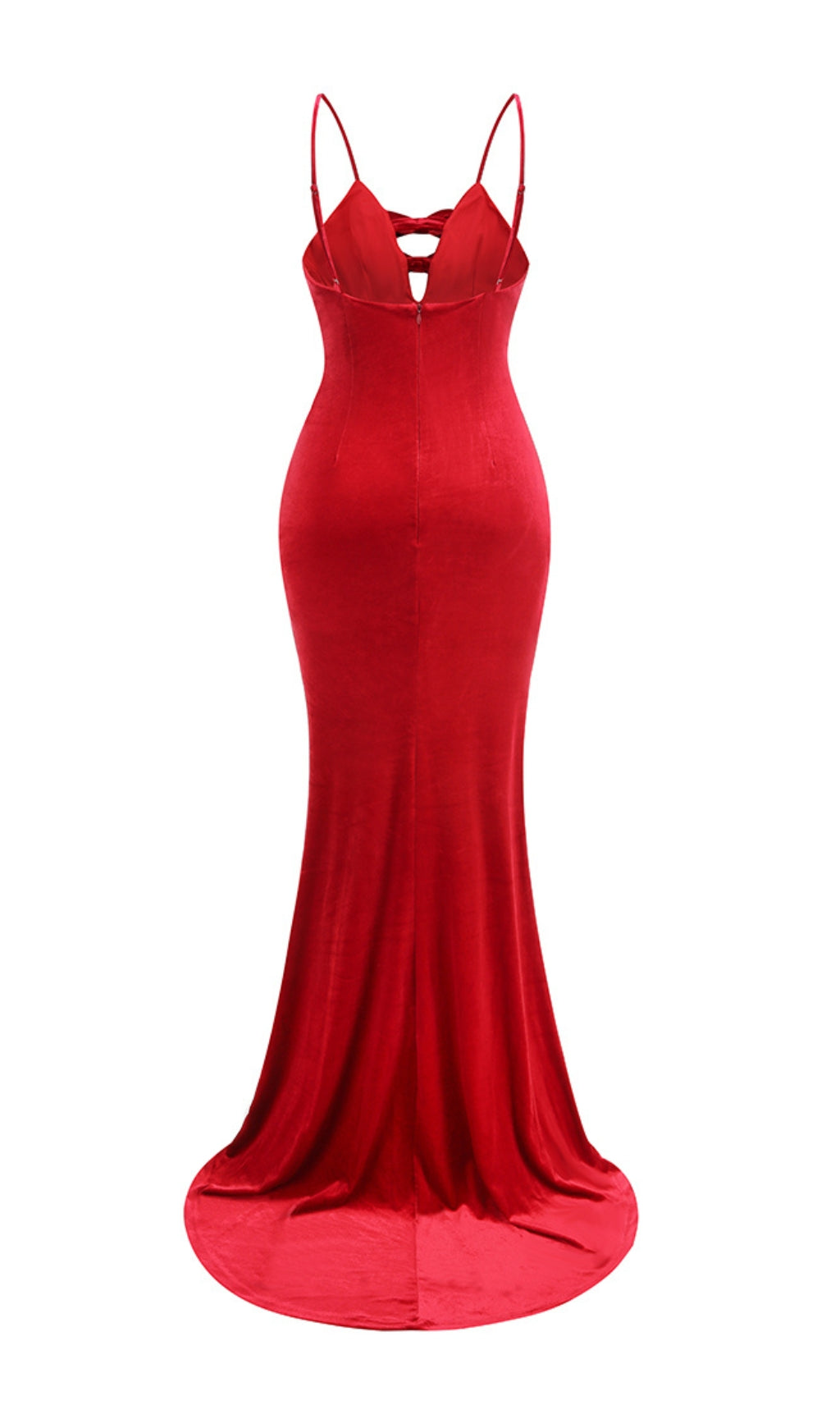 2f28edaa68222cb3434448b4c2ccfaf0.jpeg Fashionslee Women Baptiste Red Bow Velvet Maxi Dress