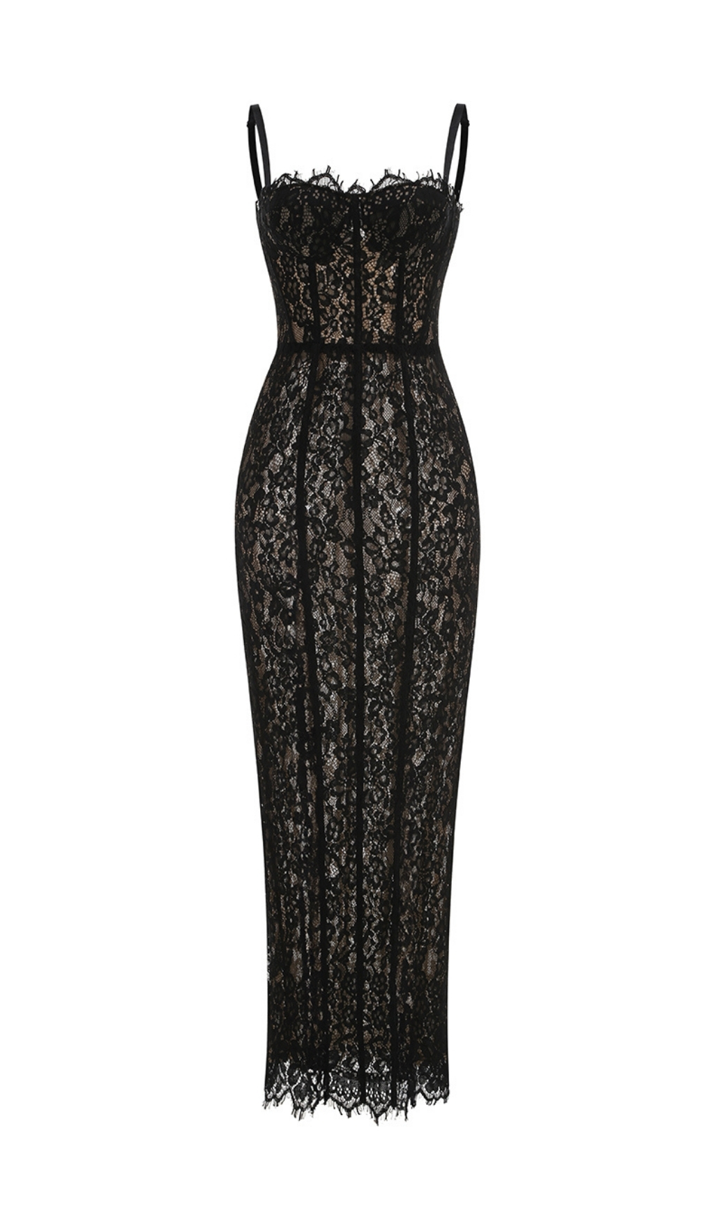 2f617868bdff97c7c571180de58c2e74.jpg Fashionslee Women Elata Black Lace Maxi Dress