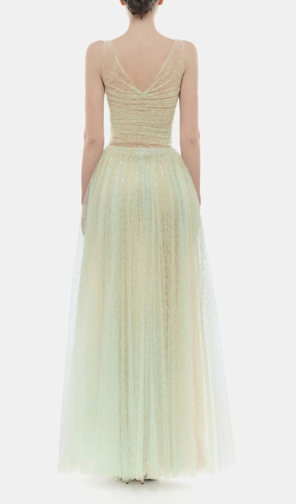 2f6fc710c9a9e920d929f00bd4b83801.jpg Fashionslee Women Josie Green V-Neck Mesh Maxi Dress