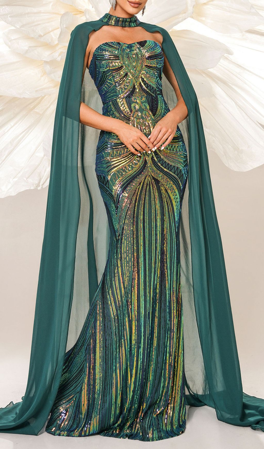 2f846afe41ad985cefd7fb4a25cc4459.jpg Fashionslee Women Chalice Green Sequin Maxi Dress