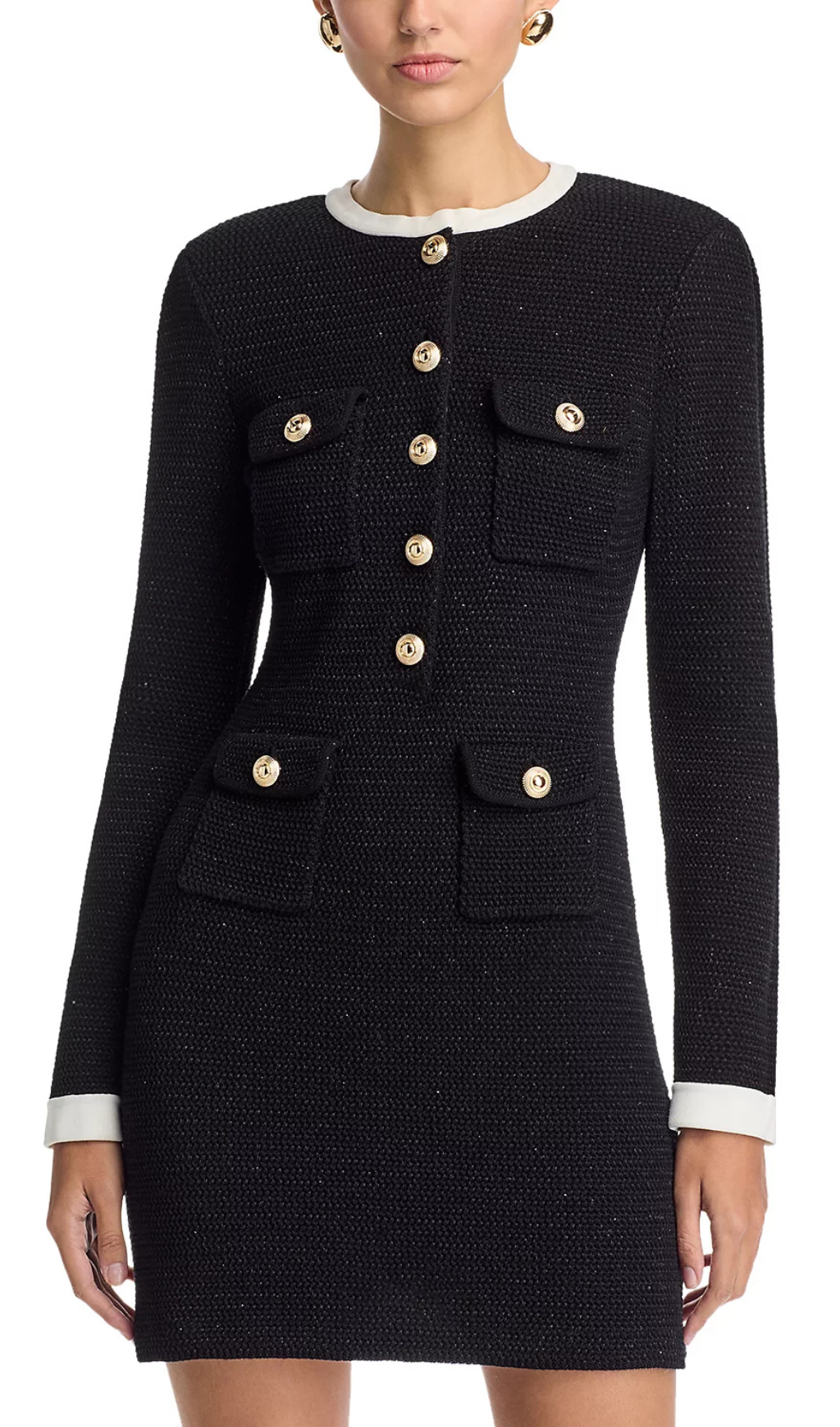 2ff2bc2796de0857a2aeafca811b4d1b.png Fashionslee Women Knit Contrast Collar Long Sleeve Mini Dress