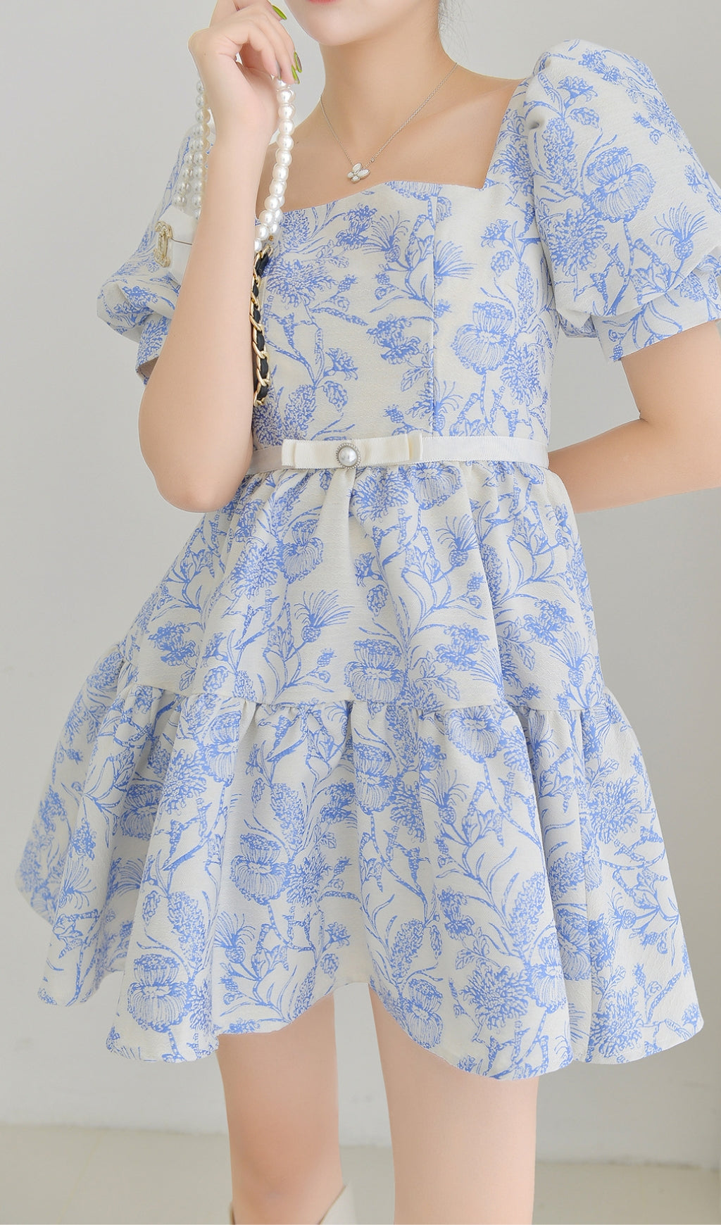 301b97f6c0a09455f46c1fd06eecd6b8.jpeg Fashionslee Women French Puff Sleeve Printed Mini Dress